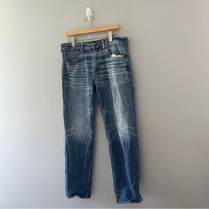 American Eagle Athletic Straight Leg Jeans Denim Airflex+ Mens Size 34 x 32